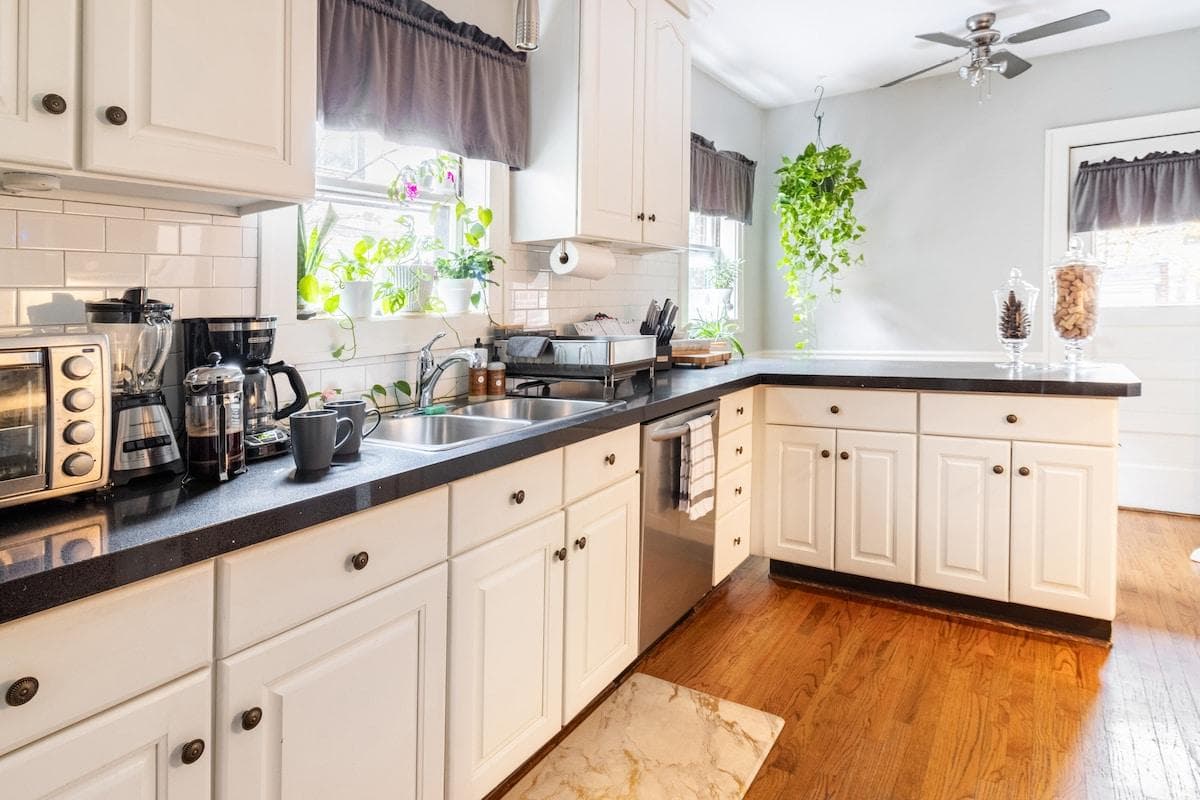 Those who love their morning coffee will appreciate both a drip coffee maker as well as a french press (my favorite!).  There's local coffee (regular & decaf), sugar, non-dairy creamer and assorted teas in the cupboard for your enjoyment as well.  